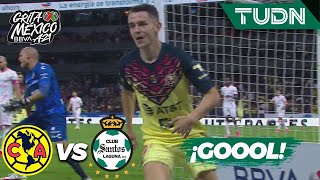 ¡GOOL Fidalgo con un Martillazo  América 10 Santos  Grita México BBVA AP2021  J14  TUDN [upl. by Napas646]