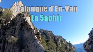 La Saphir  Calanque dEnVau Grande voie dans le Parc National des Calanques [upl. by Adnyc]