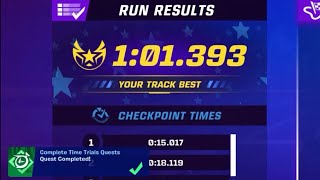 EASY ROUTE  ‘Cliff Runner 2’ under 102000  Speedrun  Time Trial  Fortnite Rocket Racing [upl. by Alenas274]