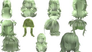 ROBLOX green hair codes aesthetic roblox hair codes bloxburg hair codes aesthetic roblox girloutfits [upl. by Feerahs]