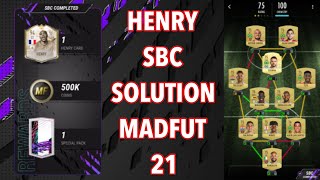 94 HENRY PRIME ICONS MOMENT SBC SOLUTION  MADFUT 21 MAD HYBRID 2 [upl. by Chesnut]