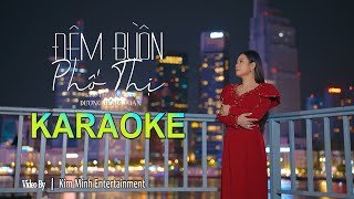 KARAOKE ĐÊM BUỒN PHỐ THỊ  DƯƠNG HỒNG LOAN  ST NGỌC SƠN [upl. by Kant]