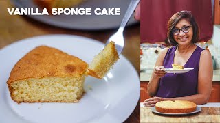 FLUFFY Vanilla Sponge Cake Recipe  The BEST Genoise Sponge Cake [upl. by Baecher]