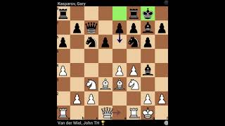 GM Kasparov Gary vs GM Van der Wiel John TH Wattignies 1976 Sicilian Defence Najdorf Variation [upl. by Attalie]