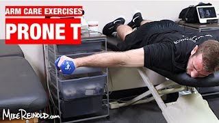 Prone Shoulder T Exercise  Arm Care Shoulder Program [upl. by Cleopatre]