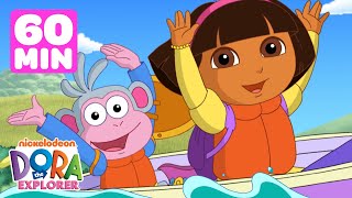 Doras Water Rescues 🌊 1 Hour of Dora the Explorer  Dora amp Friends [upl. by Anelim21]