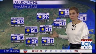 La Météo avec Marie Andrée Poulin Fév 2018 LCN [upl. by Isdnil]