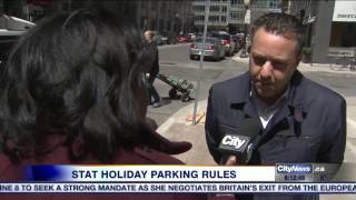 Video Pay parking not enforced on stat holidays in Toronto [upl. by Eniamrahs]