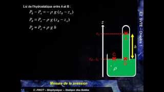 MK Flu 1  4B  Application de la loi de lhydrostatique au baromètre [upl. by Nilat68]