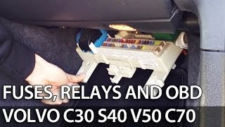 Where are fuses relays and OBD port in Volvo C30 S40 V50 C70 fuse box [upl. by Egwan]