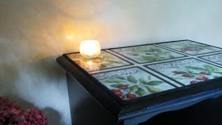 How to Decoupage Furniture with Fabric [upl. by Nodnrb]