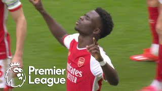 Bukayo Saka doubles Arsenals lead against Tottenham  Premier League  NBC Sports [upl. by Etta]