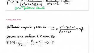 Décomposition dune fraction rationnelle en éléments simples 3 [upl. by Aihsetal]