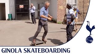 David Ginola shows off his skateboard skills [upl. by Raynah101]