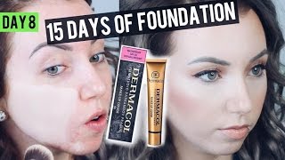 Does it really cover DERMACOL Makeup Cover Foundation Review amp Demo 15 DAYS OF FOUNDATION [upl. by Shep]