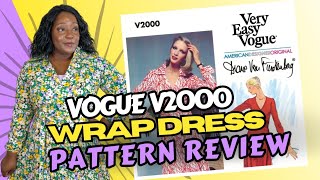 Pattern Review Vogue V2000  Iconic Wrap Dress [upl. by Veneaux]