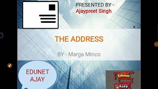 The address by Marga Minco class 11 in hindi [upl. by Marjorie]