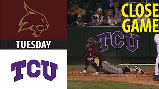 Texas State vs 5 TCU Baseball Highlights  CLOSE GAME  College Baseball Highlights 2024 [upl. by Bodnar]