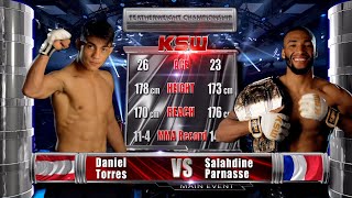 KSW Free Fight Salahdine Parnasse vs Daniel Torres  KSW 65 [upl. by Nimesh]