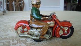 SCHUCO CURVO 1000 TIN TOY MOTORCYCLE [upl. by Mavis]