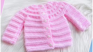 Learn how to knit top down sweater beginner friendly Knitting step by step 012M  The Lily Cardigan [upl. by Rramel]