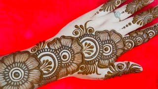 Latest simple arabic backhand mehndi design  simple mehndi design  mehndi designmehandi  mehndi [upl. by Ardnasirhc795]