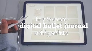 Create digital bullet journal with hyperlinks  GoodNotes 5 amp keynote  FREE digital bullet journal [upl. by Uehttam]