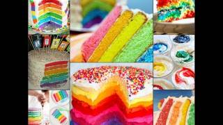 Torta di compleanno arcobaleno  Rainbow cake [upl. by Akem]