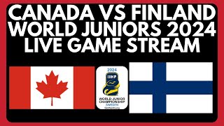 🔴 CANADA vs FINLAND World Juniors 2024 LIVE  IIHF World Juniors Tournament Hockey Game Stream [upl. by Inajar]