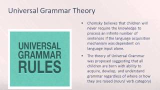 Noam Chomsky’s Theory of Universal Grammar [upl. by Carper]