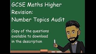 Last Minute GCSE Maths Higher Revision NUMBER TOPICS [upl. by Nrubloc526]