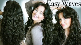 Your hair isnt frizzyits WAVY curly hair routine EASY 2a2c curls [upl. by Irama619]