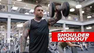 Shoulder Day Workout Dumbbell Exercises for Growth  Alex Michael Turner [upl. by Naelcm]