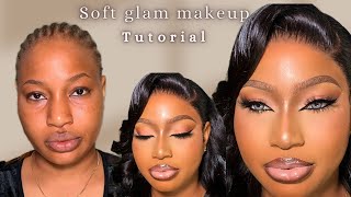 FULL SOFT GLAM MAKEUP TUTORIAL BEGINNER FRIENDLY [upl. by Tannie16]