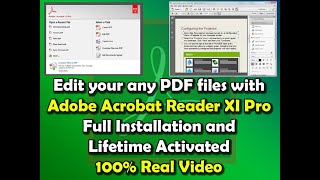 Adobe Acrobat Reader XI Pro full installation guide and life time activate [upl. by Cristen399]