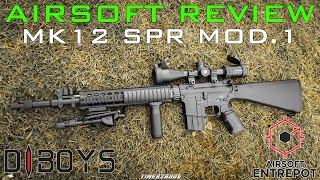 Airsoft Review 293 DBOYS MK12 SPR Mod1 AEG DBOYSDouble Bell Airsoft Entrepot FR [upl. by Ecirtal]