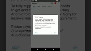Smart Audiobook Player set Root folder in Android 10 [upl. by Aliuqaj]