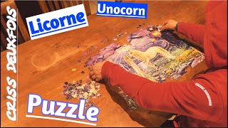 Puzzle  Licorne  unicorn  Castor land 1000  Impossible  A lEnvers  Désassemblage  unreal [upl. by Giffard]