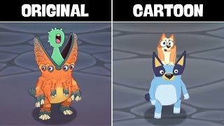 Cartoon Mods in My Singing Monsters  Fanmade Video  All Sounds and Animations Hybrid Mods [upl. by Kaylil]