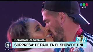 Sorpresa De Paul en el show de Tini  Telefe Rosario [upl. by Berlyn]