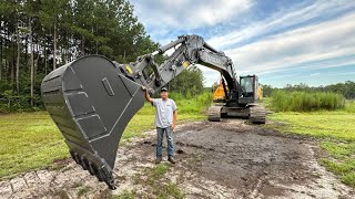 Day One On The New Pond Build Monster Bucket In Action [upl. by Gasper]