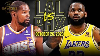 Los Angeles Lakers vs Phoenix Suns Full Game Highlights  October 26 2023  FreeDawkins [upl. by Moyers]