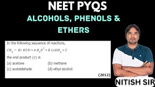 In the following sequence of reactions CH3Br KCN→ A H3O→ B LiAlH4→ C  NEET PYQS [upl. by Nairbal]