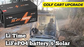 LiTime 36v golf cart battery upgrade Self charging solar powered golf cart [upl. by Adnah607]