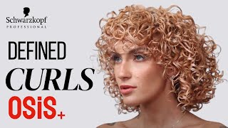 How to Achieve Perfect Curl Definition Using OSiS  Schwarzkopf Professional [upl. by Ahsekal]