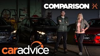 Comparison 2016 Mazda 3 Range Review  CarAdvice [upl. by Reiner]