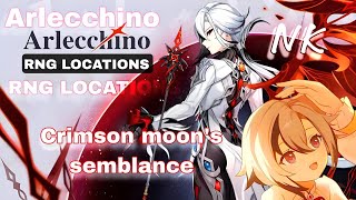 Arlecchino Rng Locations amp Crimson moons semblance Genshin Impact [upl. by Lumbard]