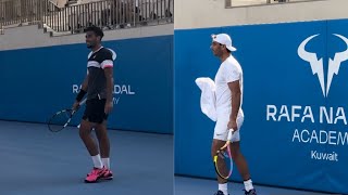 Rafa Nadal last practice in Kuwait 👋 15122023 [upl. by Ocicnarf707]