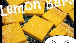 Lemon Bars Recipe Food Challenge DAY 83 [upl. by Frannie119]