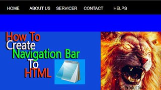 How to create Navigation Bar to HTMLNotepad [upl. by Eanwahs]